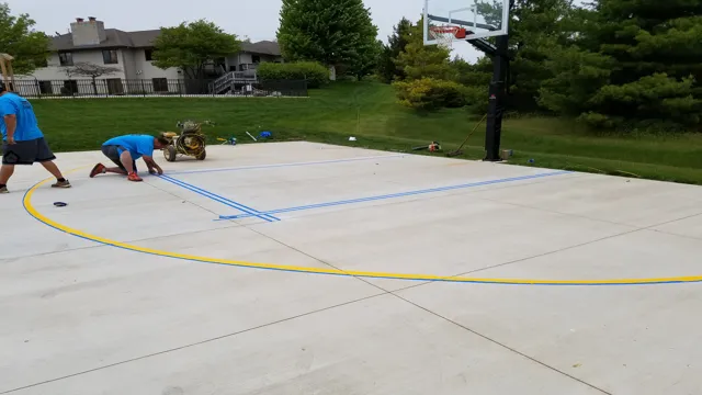 basketball court striping