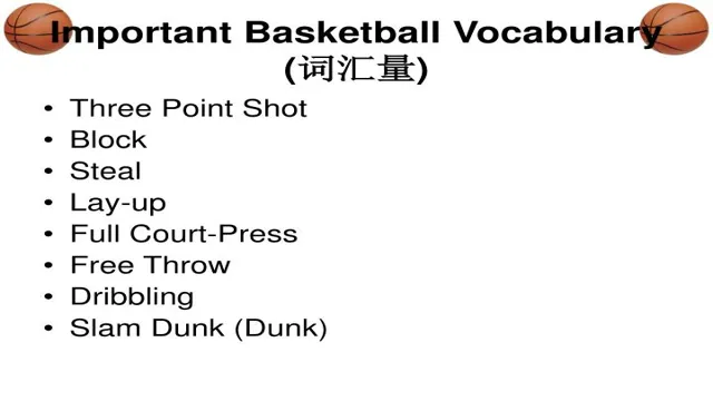 basketball description words