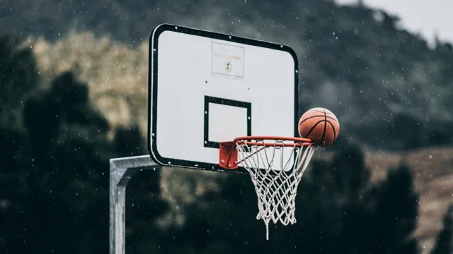basketball in the rain
