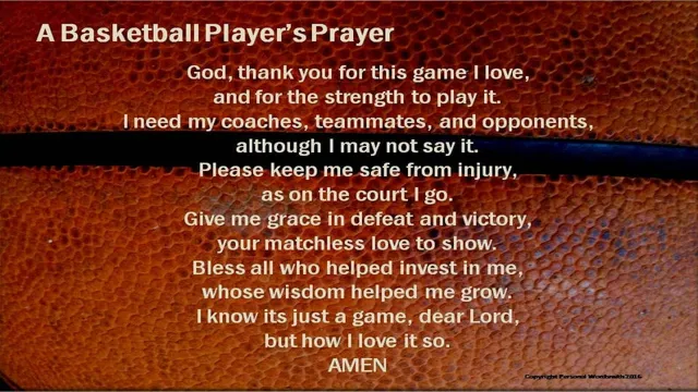 basketball prayer