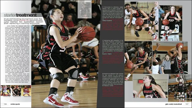 basketball yearbook page