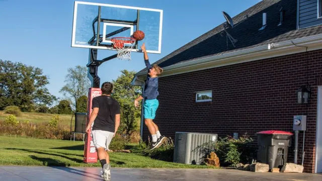 basketball hoop sloped driveway