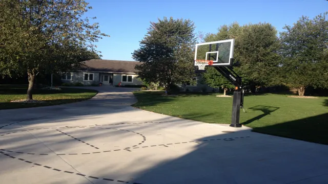 basketball lines on driveway