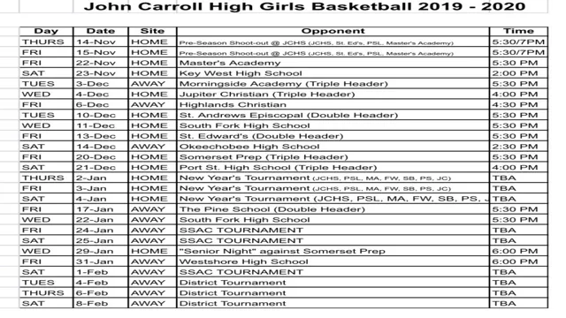 carroll basketball schedule