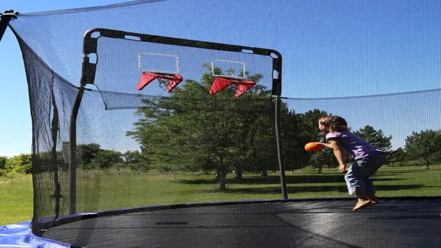 how to put basketball hoop on trampoline
