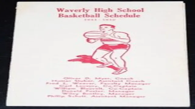 waverly basketball schedule